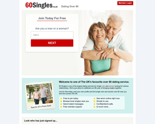 60singles.co.uk Logo
