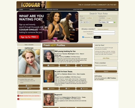 Date A Cougar Logo